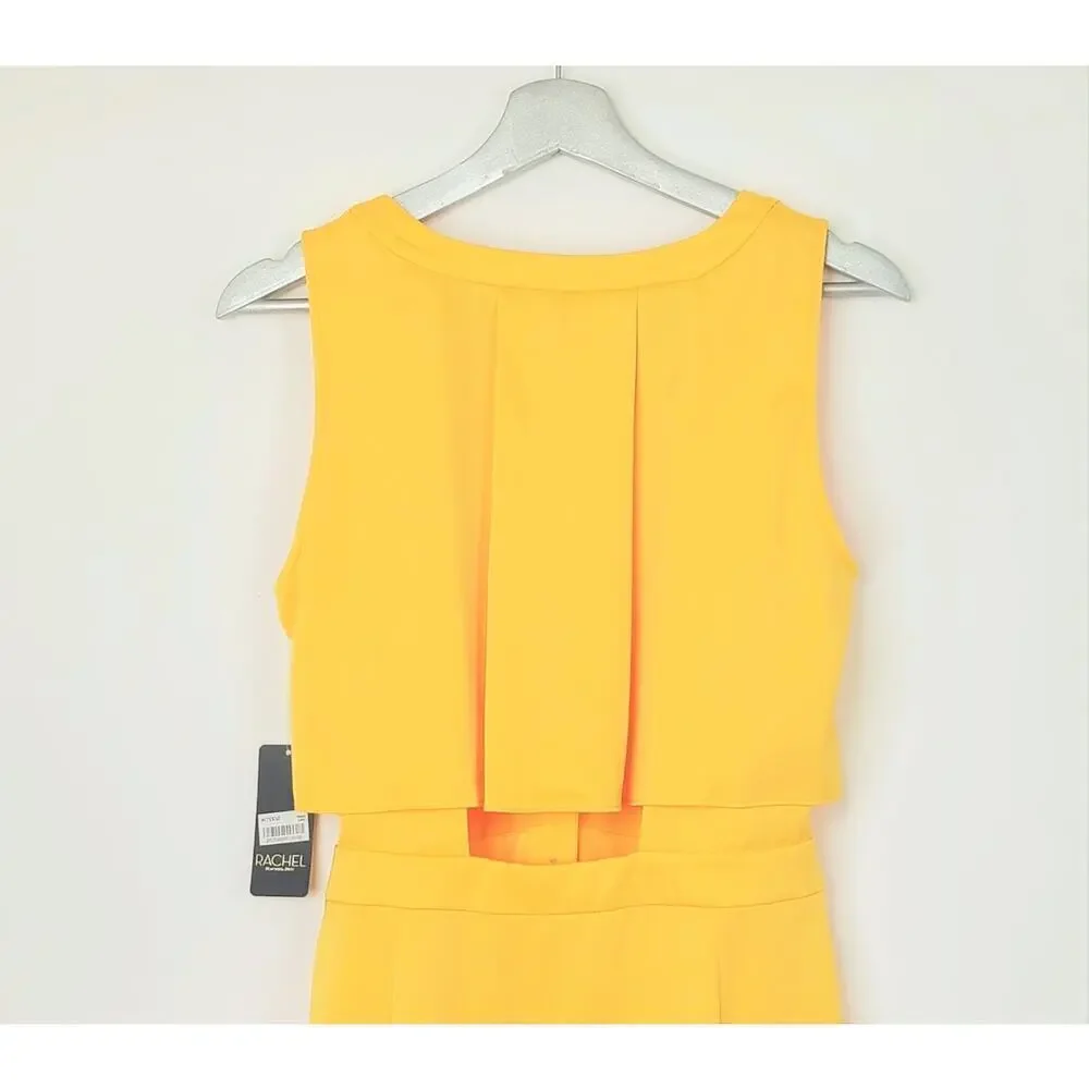 New Rachel Roy Women's V-Neck  Button Front Tie Waist Midi Dress - Picture 8 of 10